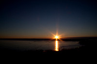 Sunrise over the tundra.