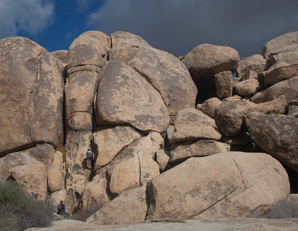 Rocks and climbers